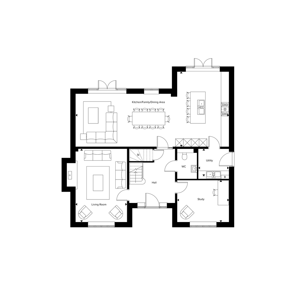 LH Fladbury floor plans Plot 23 Ground