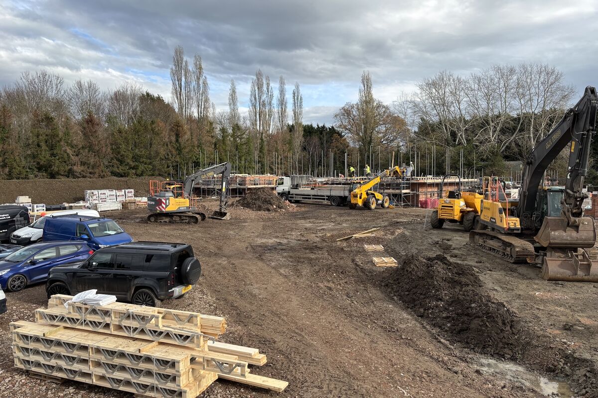 Brickwork almost finished at Kings Ridge, Fladbury